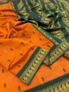 Tew Kalyani Cotton With Gold Jari Silk Saree